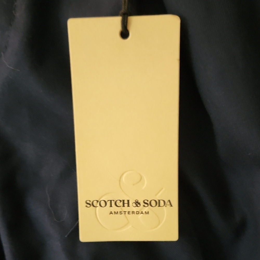 NWT Scotch & Soda Dark Blue Pants with Belt-Size L/32 - Picture 3 of 8